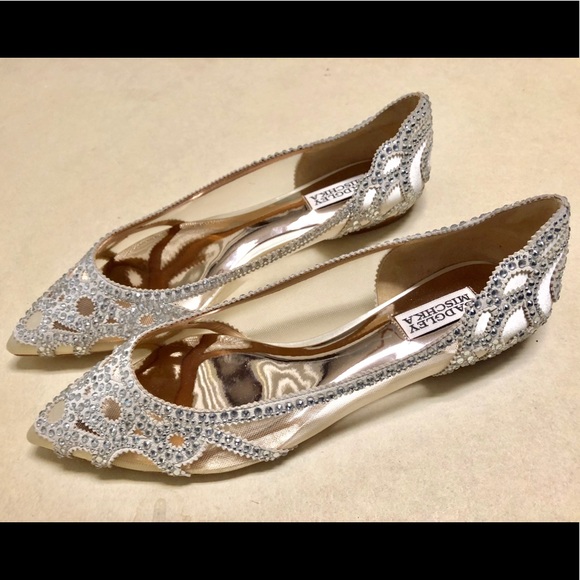 Badgley Mischka Shoes - Badgley Mischka - Gigi Crystal Pointy Toe Flat